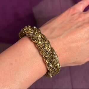 Elegant Gold Braided Bracelet